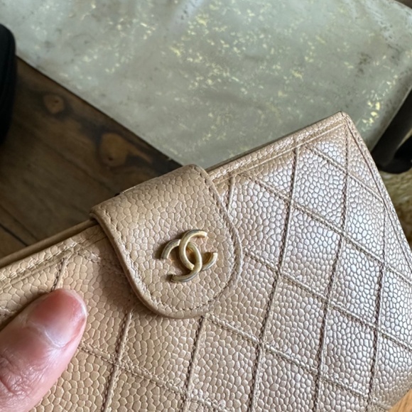 Chanel Tan Wallet w/Coin Purse - Picture 16 of 17
